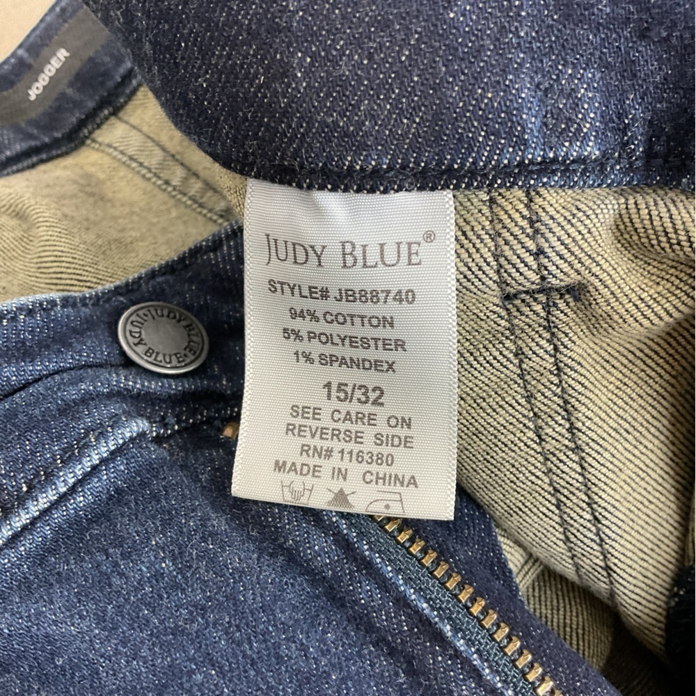 Women’s Judy Blue Dark Wash Pull On Jogger Jeans Drawstring Size 15/32 - Picture 7 of 8